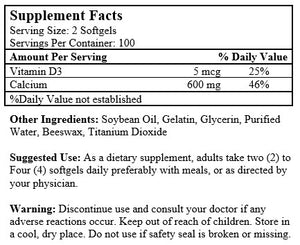 Liquid Calcium (200 Softgels / 300 mg)