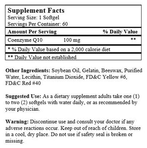 Hi-Absorption COQ10 (60 Softgels/ 100 mg)