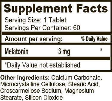 Melatonin 3 mg (60 Tablets)