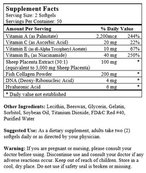 DNA Lamb Placenta (100 Softgels)