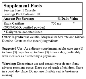 Shark Cartilage Super II (100 Capsules / 750 mg)