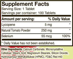 Natural Tomato Extract w/ Lycopene (100 Tablets)