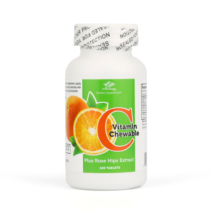 Vitamin C + Rosehips Chewable (100 Tablets)