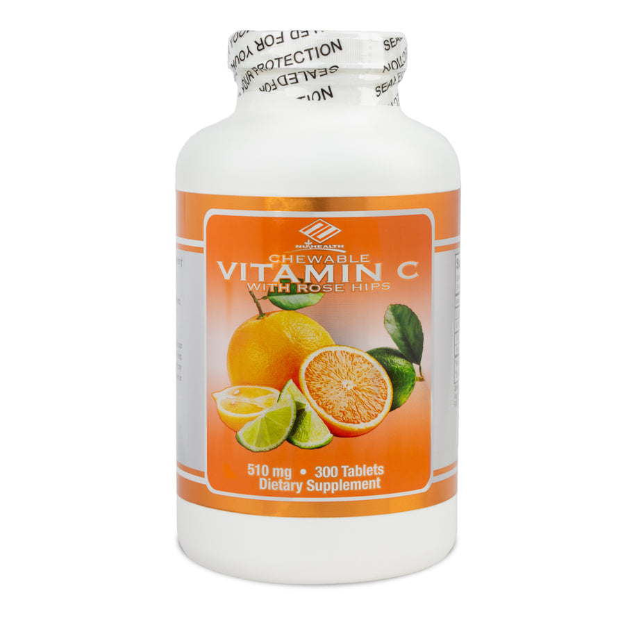 Vitamin C + Rosehips Chewable (300 Tablets)
