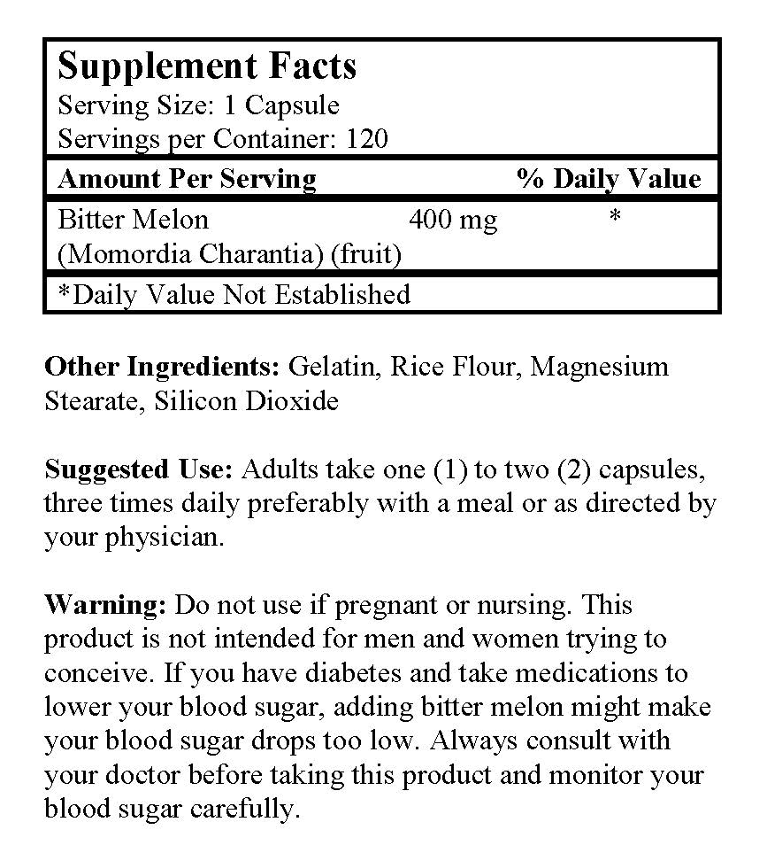 Bitter Melon (120 Capsules/ 400 mg)