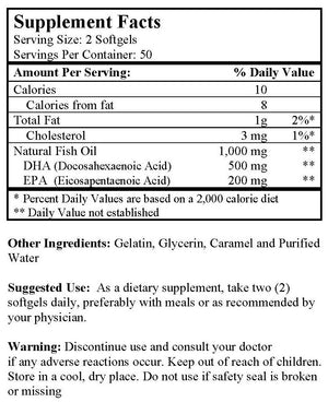 Hyper DHA EPA (100 Softgels / 500 mg)