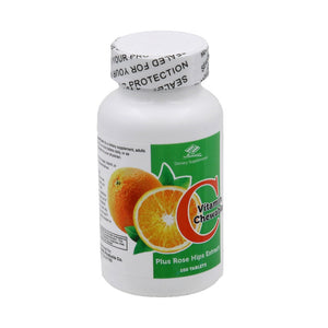 Vitamin C + Rosehips Chewable (100 Tablets)